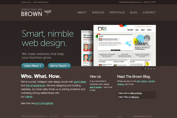 Things That Are Brown website preview